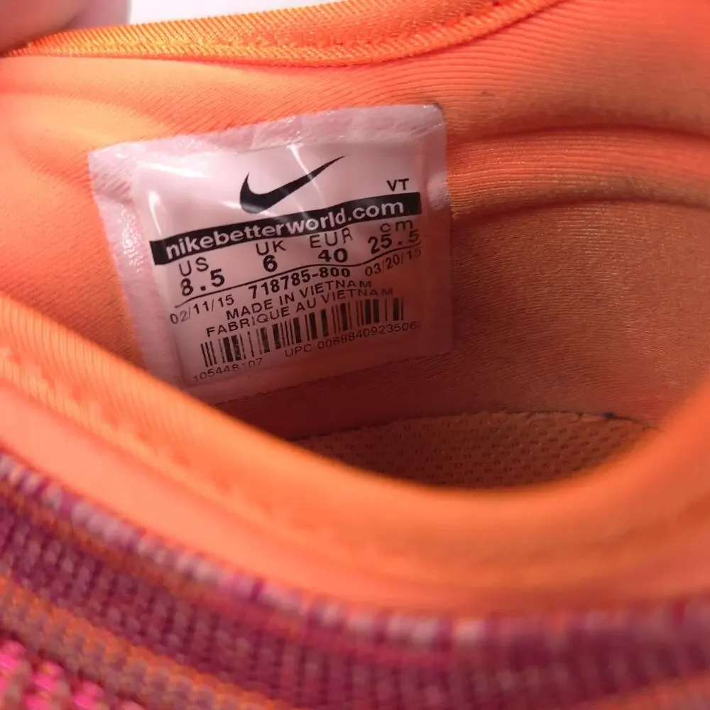 Nike Free TR Flyknit Athletic Running Shoe Womens Size 8.5 718785-800 Pink